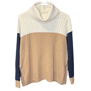 Madewell Hickory Turtleneck Sweater in Colorblock - XS, Women’s